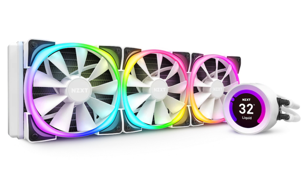 NZXT vodní chladič Kraken Z73 RGB /3x120mm fan/ LGA2066/2011(-3)/1366/1156/1155/1151/1150/AM4/ 2,36"LCD disp RL-KRZ73-RW