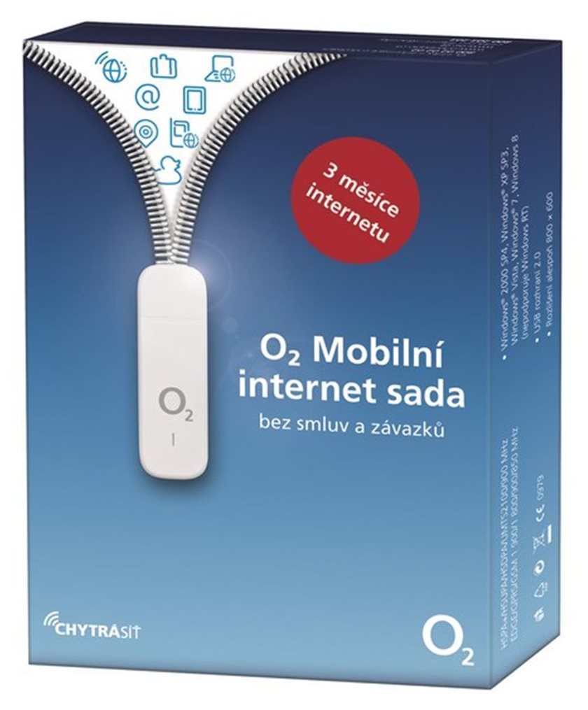 O2 Mobilní internet - SIM + USB Modem + 3 měsíce P.E3531USB.100Z90
