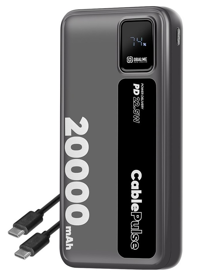 OBAL:ME CablePulse Powerbanka 20000mAh 22,5W Black 8596311292484