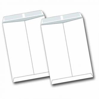 Obchodná taška B4, 250 x 353mm, biela, Krpa, s krížovým dnom, s krycou páskou HTA2115056X0