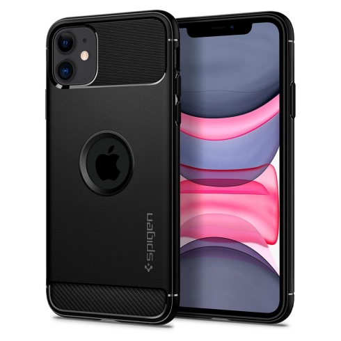 Ochranný kryt Spigen Rugged Armor pro Apple iPhone 11 černý 076CS27183
