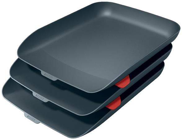 Odkladač na dokumenty s organizérem Leitz Cosy set 3 ks sametová šedá 53582089