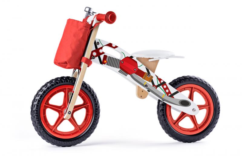 Odrážadlo Woody motorka, červená 102193066