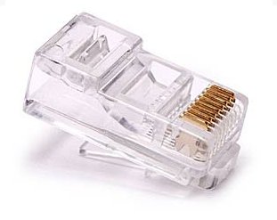OEM netienený konektor UTP RJ45-8p8c,50µ" Au, drôt, Cat5, (100ks) KON8/8-50DR