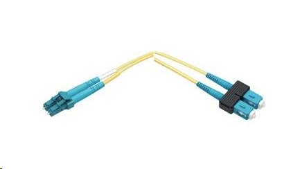 OEM optický kábel SM 9/125, LC/PC - SC/PC , duplex 20m, LSOH žltý OPA-9-LC/SC-20D-ZX