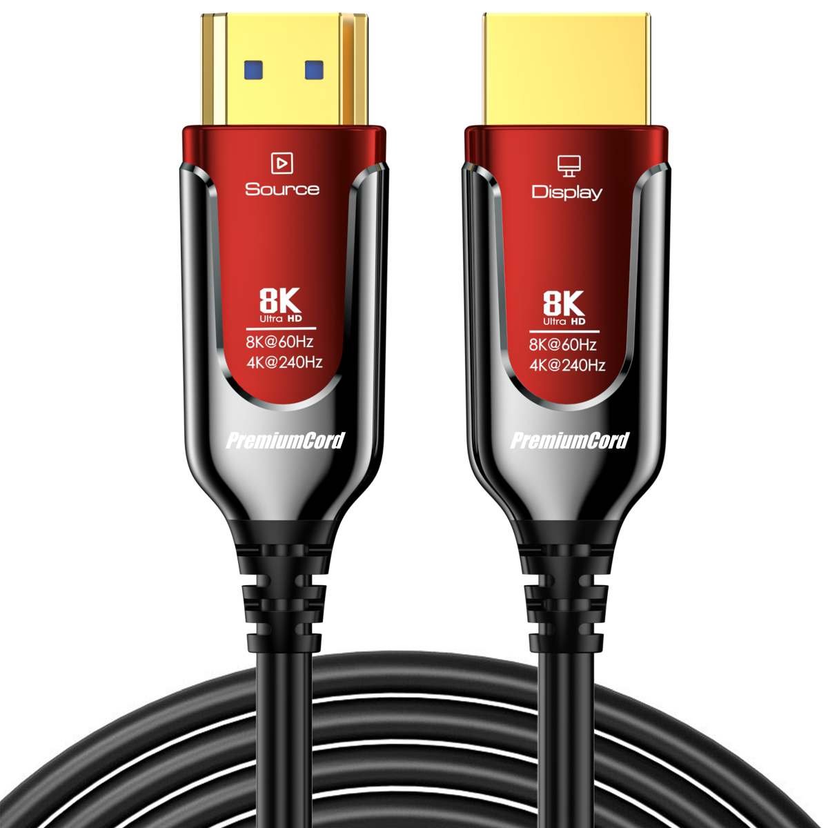 OEM Ultra High Speed HDMI 2.1 optický fiber kabel 8K@60Hz, pozlátený 25m kphdm21r25