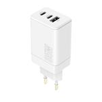 OEM0101206 Maxlife MXTC-08-65ACC PD QC charger 2x USB-C 1x USB 65W white T00065036