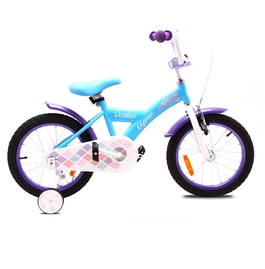 Olpran detský bicykel Debbie 16" světlemodrá/růžová 8595243842811