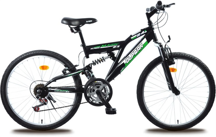 Olpran detský bicykel Magic 24" černá/zelená 8595243842231