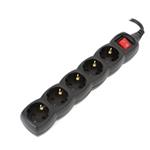 OMEGA Prodlužovací zásuvková lišta s 5 zásuvkami WITH BASIC SURGE PROTECTION 5,0M 16A 5 SOCKET TYPE F SCHUKO GERMA OL5G5