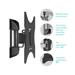 ONKRON Full Motion TV držiak na stenu pre 17" až 43" obrazovky do 35 kg, čierny,VESA: 100x100 - 200x200 NP24-B