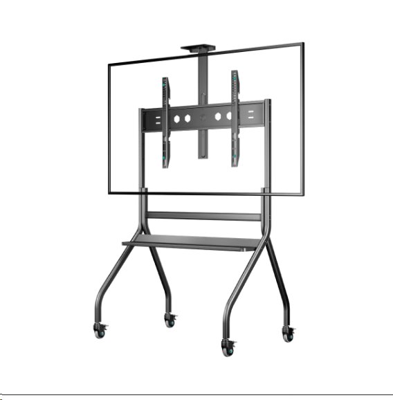 ONKRON mobilný TV stojan pre 60" - 120" do 150 kg, s držiakom, čierny VESA: 200x200 - 1000x600 TS2080-B