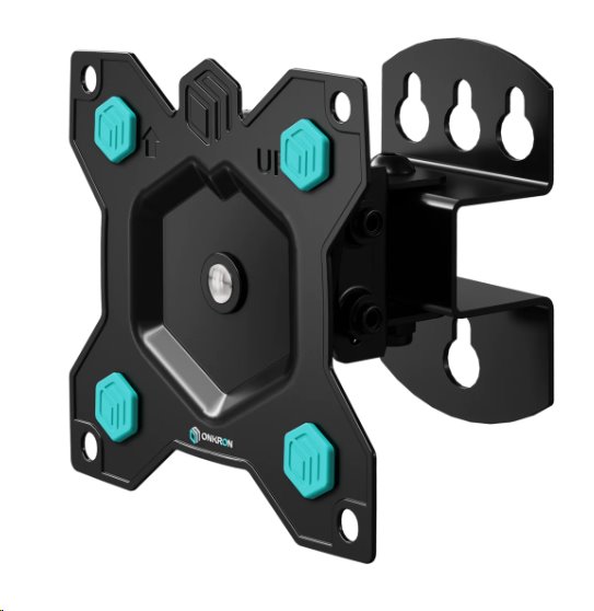 ONKRON Sklopný otočný držiak na TV na stenu pre 10" až 35-palcové obrazovky do 25kg, čierny R3-B
