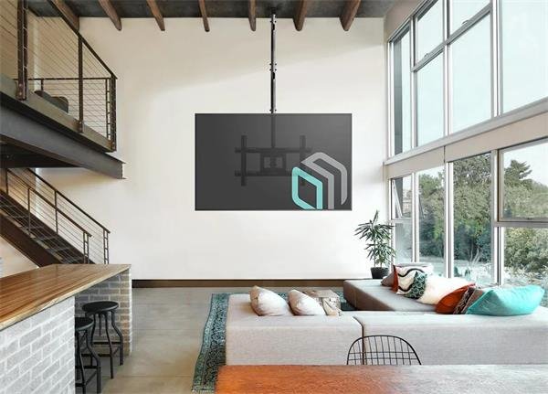 ONKRON Stropný držiak TV s nastaviteľnou výškou pre 32 až 80-palcové LED LCD televízory, čierny N2L-B