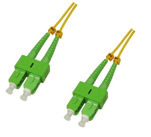 Optický duplex patch kábel 9/125, OS2, SC(APC)/SC(APC), 10m 1445