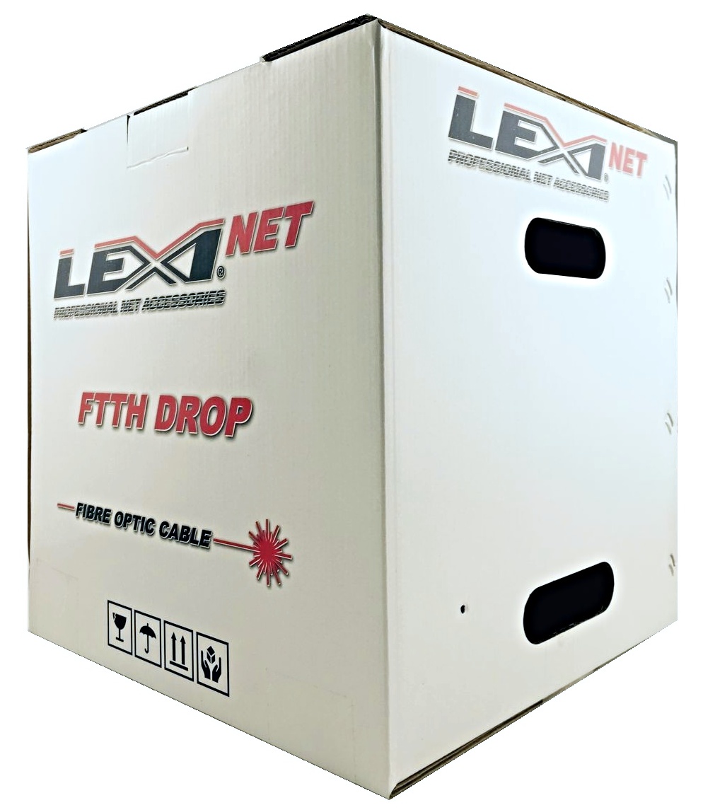 Optický kábel DROP , FTTx 8 vl. SM 9/125, G.657A1 samonosný, tah 500N, Black Plášť - metráž