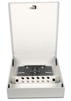 Optický nástěnný rozvaděč pro 24 vláken, panel pro 12 SC adaptérů OR038-24-SC