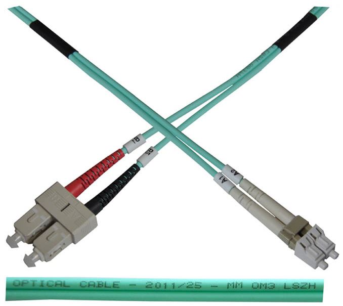 Optický patch kabel duplex LC-SC 50/125 MM 5m OM3 5027106815