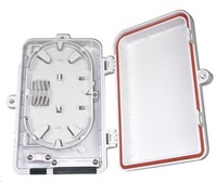 Optický plastový rozvaděč pro 4 odbočky, 1 kabelový port, vodotěsný, cívka ORSW-104-SCS