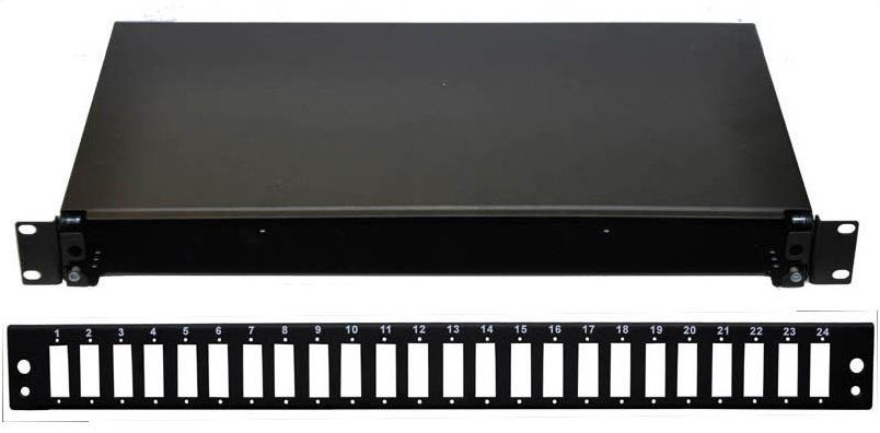 OPTIX 19" Optická vana 24xSCD černá aretace plastovým klipem 3449