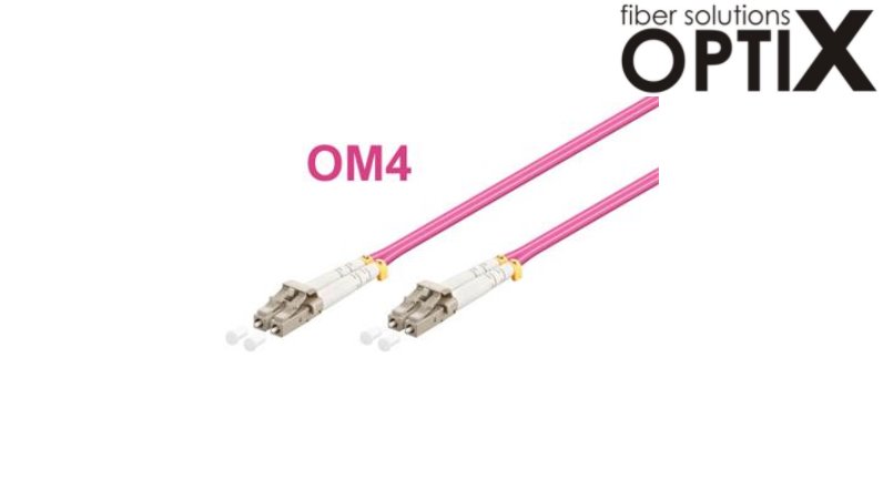OPTIX LC-LC Optický patch cord 50/125 2m OM4 duplex 0931