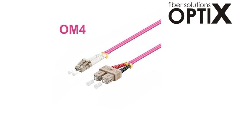 OPTIX LC-SC Optický patch cord 50/125 1m OM4 Duplex 0950