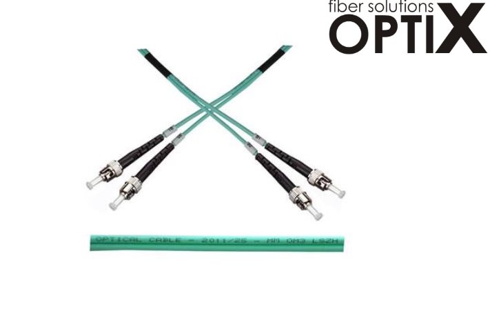 OPTIX ST-ST Optický patch cord 50/125 0,5m Duplex OM3 13001
