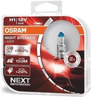 OSRAM autožárovka H1 NIGHT BREAKER® LASER 12V 55W P14,5s (Duo-Box) 64150NL-HCB