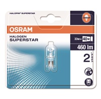 OSRAM Halogen Halopin ECO Superstar 66733 ECO 230V 33W G9 noDIM D Sklo čiré 460lm 2700K 2000h (blistr 1ks)