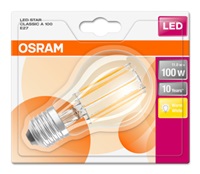 OSRAM LED Filament STAR ClasA 230V 11W 827 E27 noDIM A++ Sklo čiré 1521lm 2700K 10000h (blistr 1ks) 4052899961678