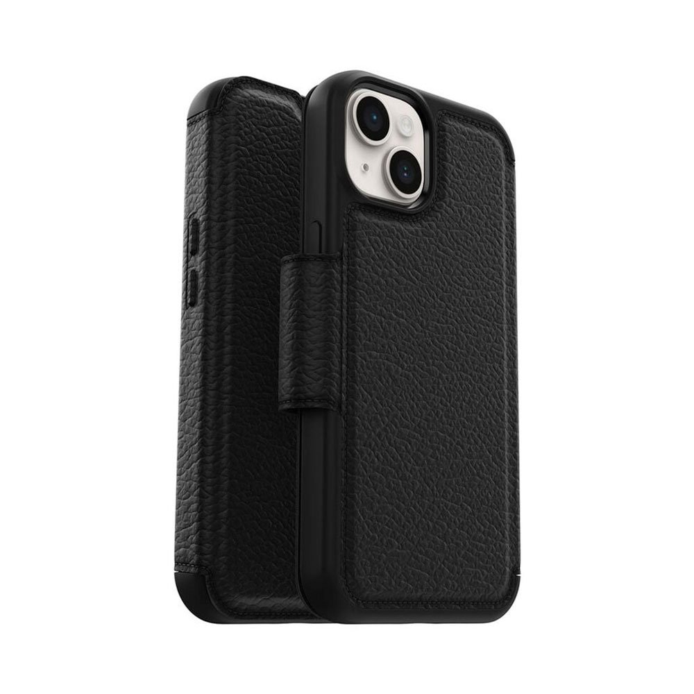 OtterBox puzdro Strada Leather Folio pre iPhone 14 - Shadow Black 77-89662