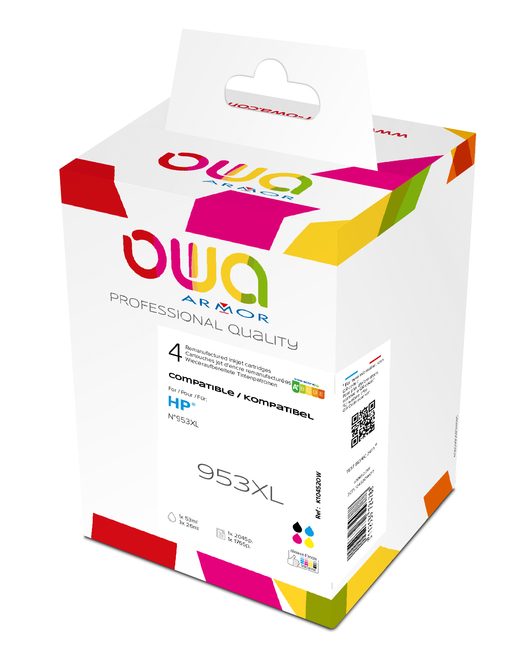 OWA Armor ink-jet pro HP L0S70AE/F6U16-18AE, CMYK K10452OW