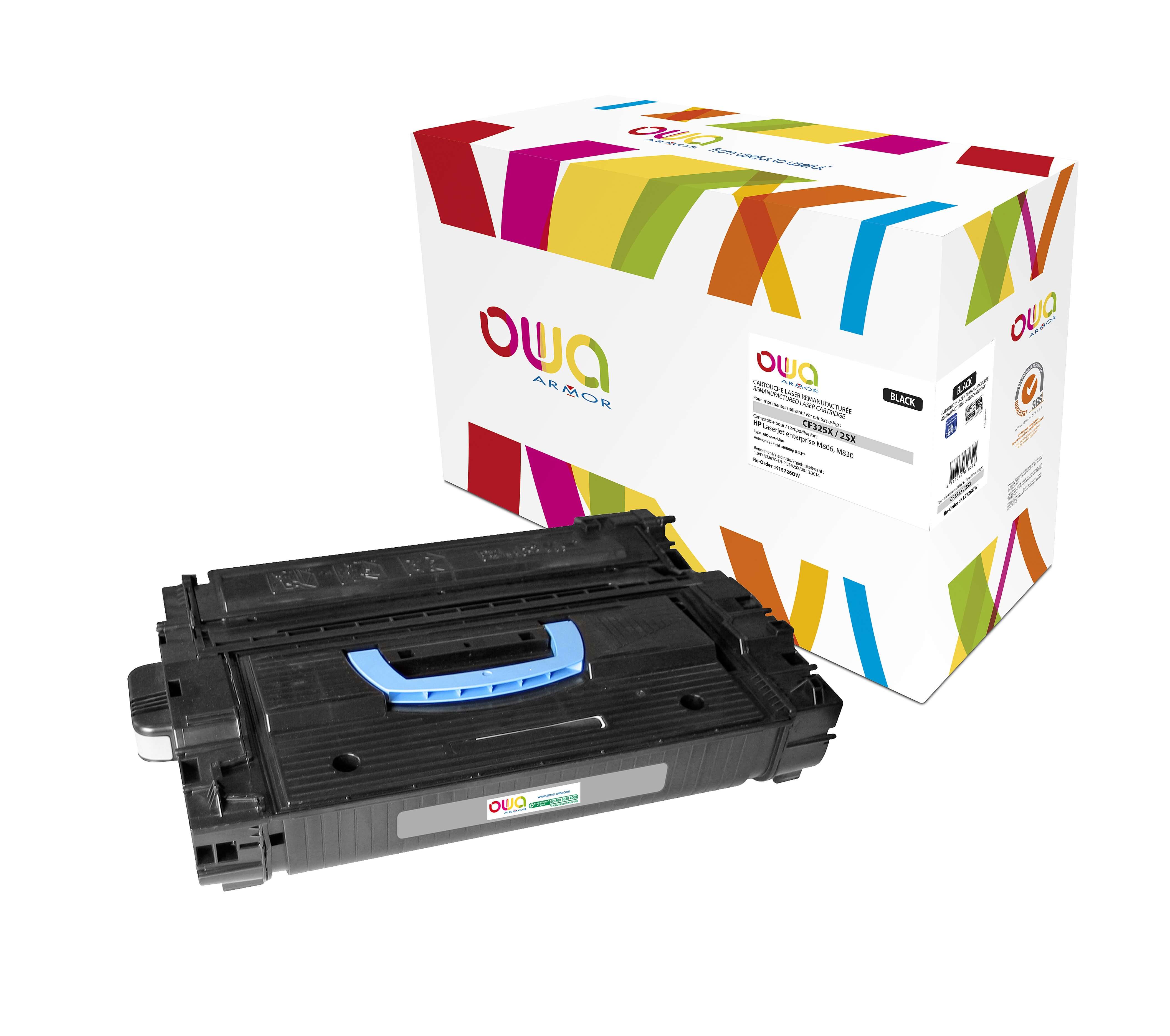 OWA Armor toner pre HP Laserjet Ese M806, M830, 40000 strán, CF325X, čierna/black K15726OW