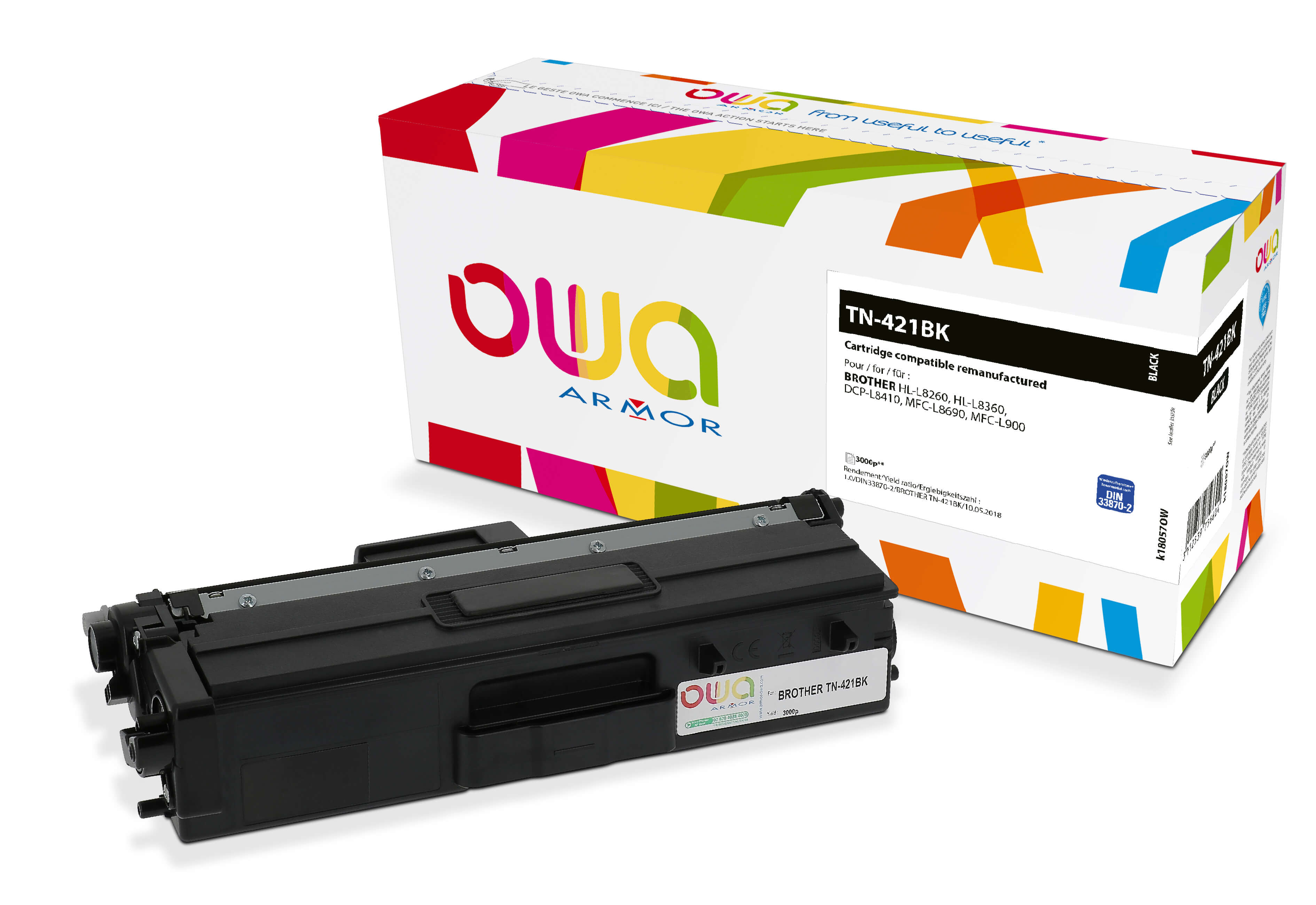 OWA Armor toner pro BROTHER TN-421BK, černá/black K18057OW