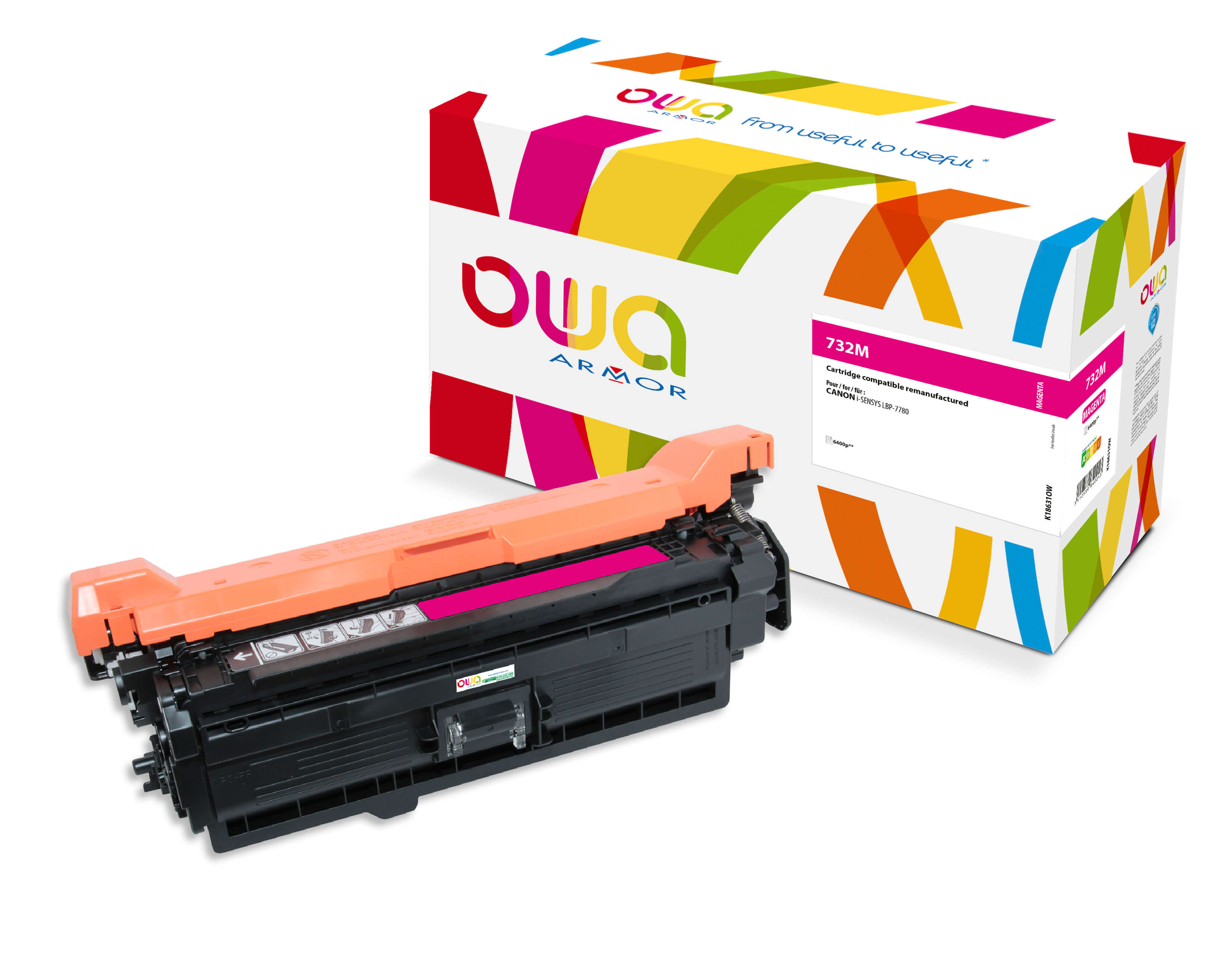 OWA Armor toner pro CANON CRG 732 M,červená/magent K18631OW