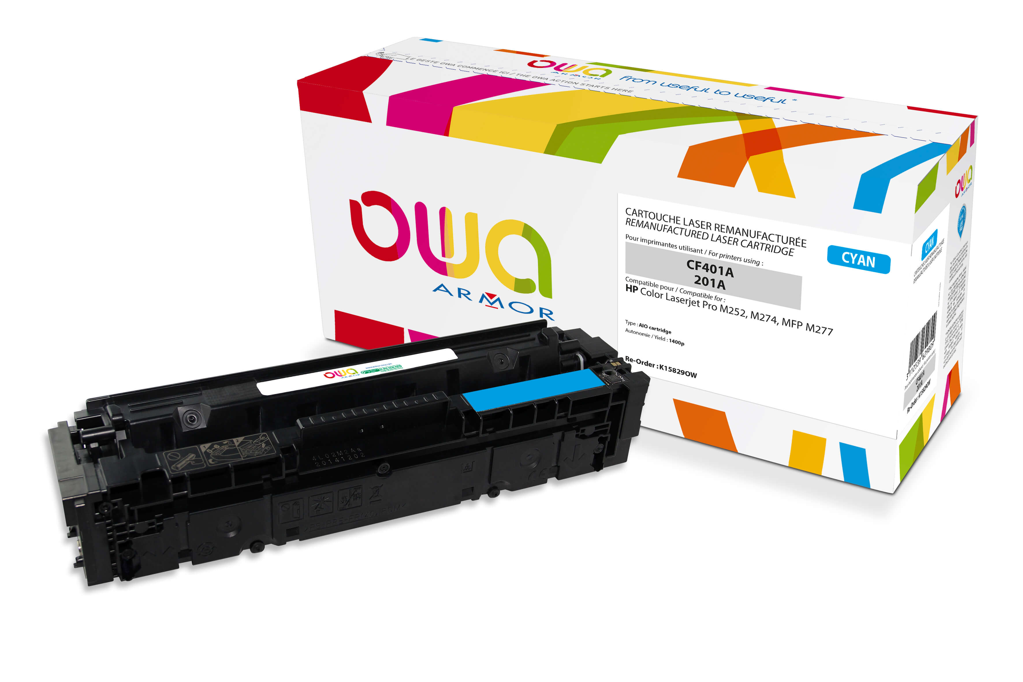 OWA Armor toner pro HP CF401A, modrá/cyan K15829OW