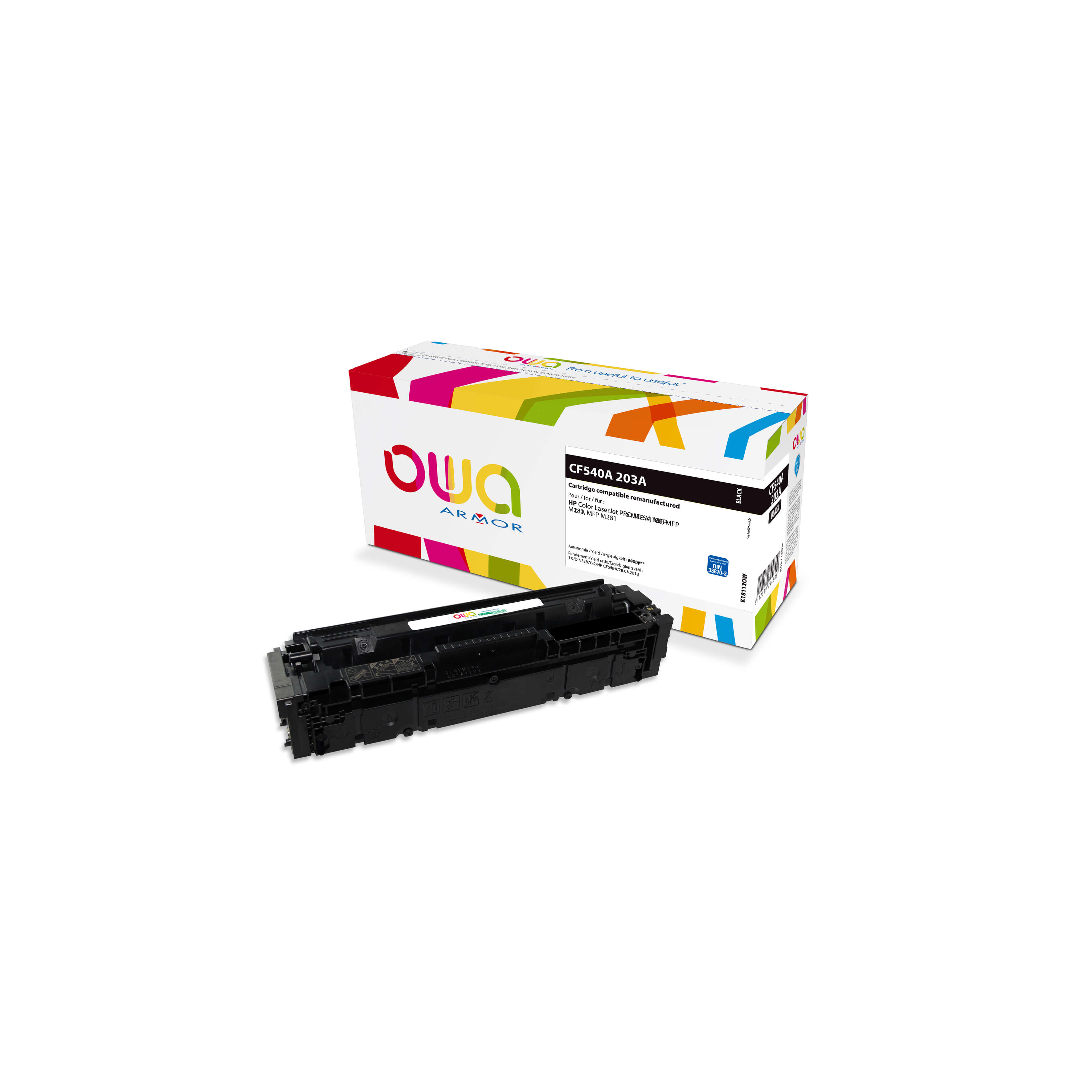 OWA Armor toner pro HP CF540A, černá/black K18112OW