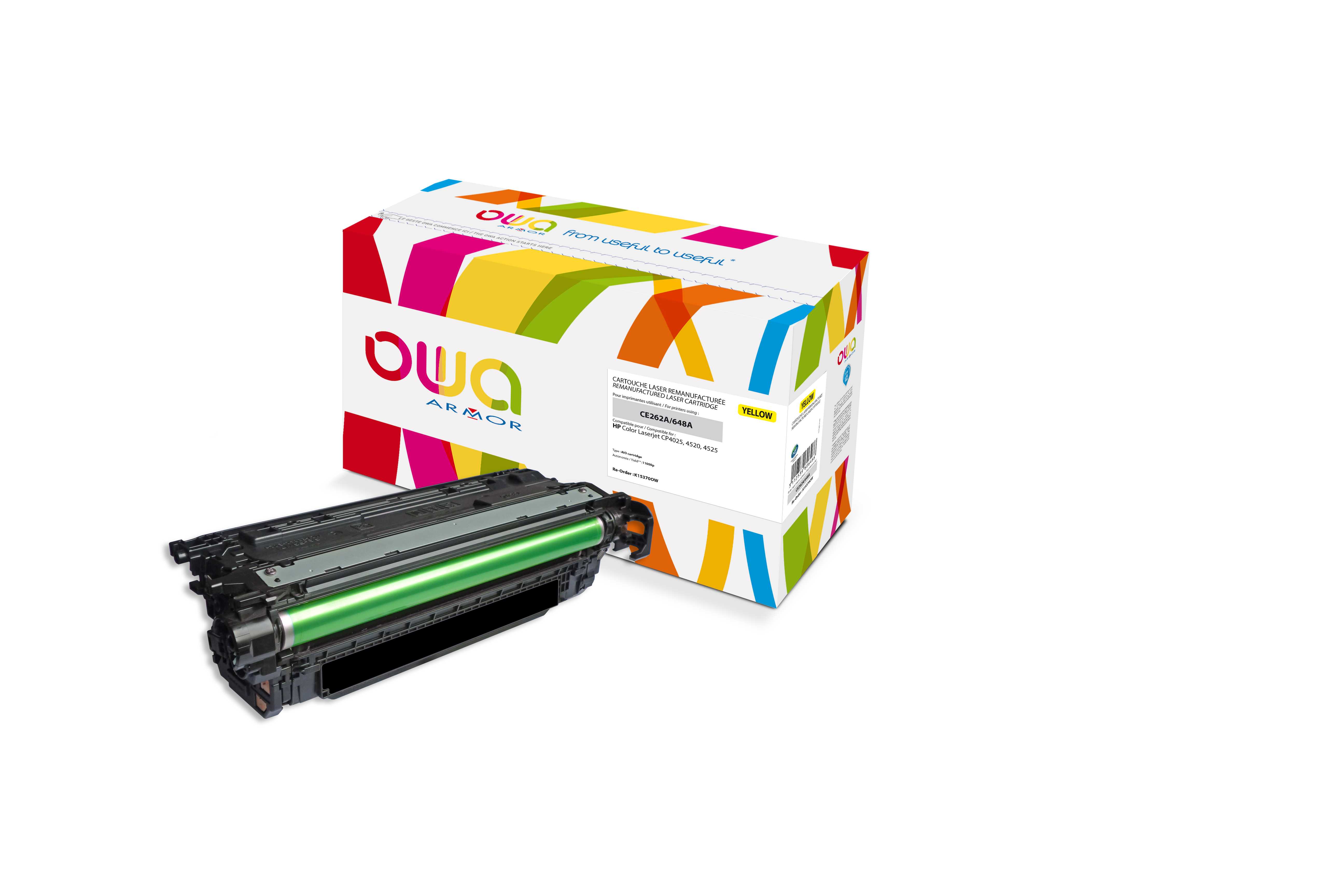 OWA Armor toner pro HP CLJ CP 4520 11000s (CE262A)Ye K15370