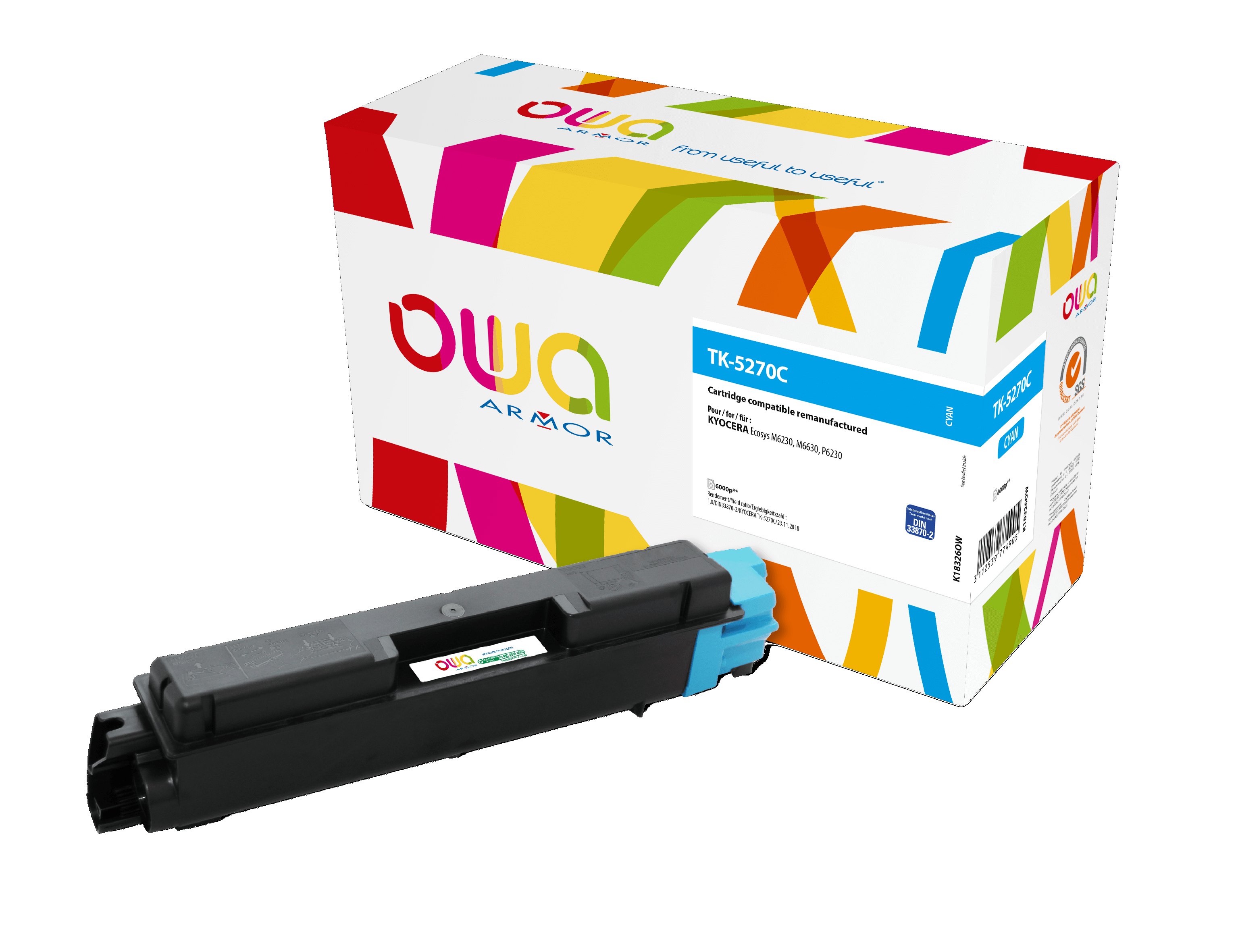 OWA Armor toner pro KYOCERA TK-5270C,modrá/cyan K18326OW