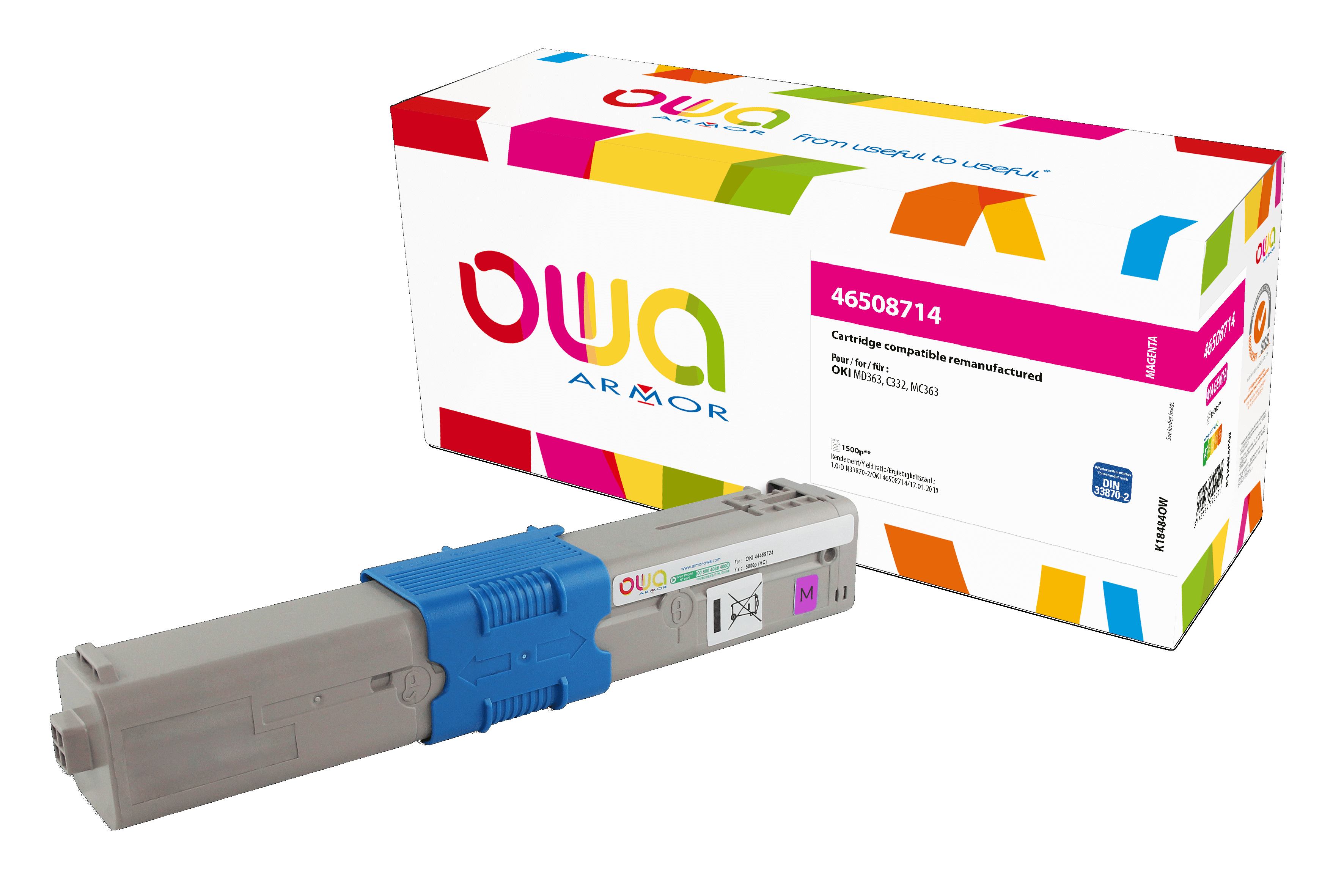OWA Armor toner pro OKI 46508714,červená/magenta K18484OW