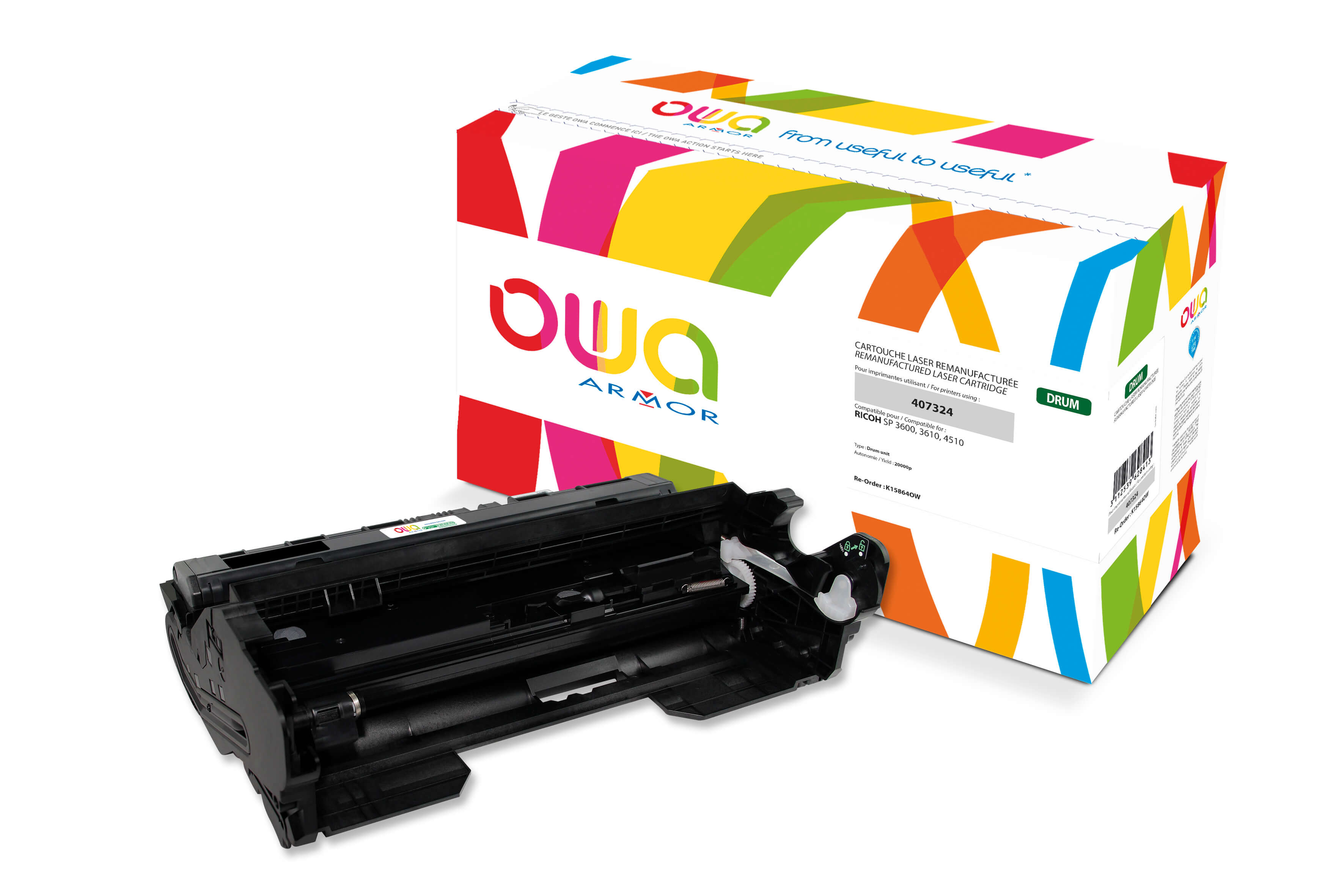OWA Armor toner pro RICOH 407324, válec/drum K15864OW