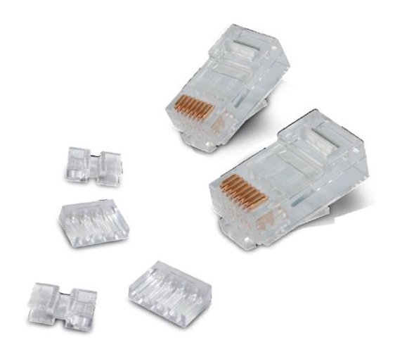 OXnet netienený konektor UTP RJ45-8p8c,50µ" Au, lanko, skladaný, Cat6, (100ks) P8-037