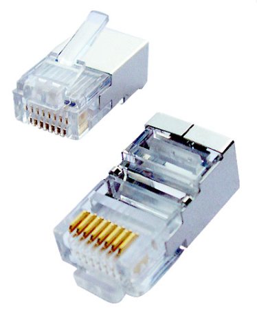 OXnet tienený konektor STP RJ45-8p8c,15µ" Au, lanko, (100ks) P8-003