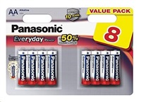 PANASONIC Alkalické baterie - Everyday Power AA 1,5V balení - 8ks