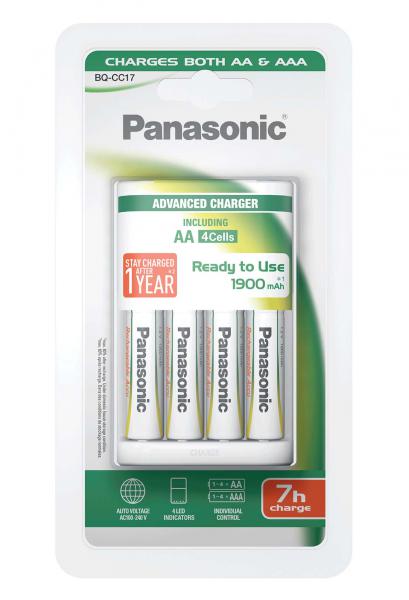 Panasonic BQ-CC17 + 4x AA 1900mAh 12253