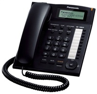 Panasonic KX-TS880FXB - komfortný stolový telefón s LCD, s CLIPom a hlasitou prevádzkou SP-Phone, čierny