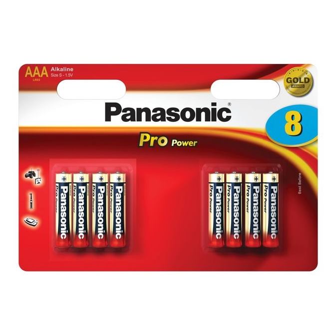 PANASONIC PRO POWER, Batérie, AAA, LR03, 1,5V, 8ks AAPA002