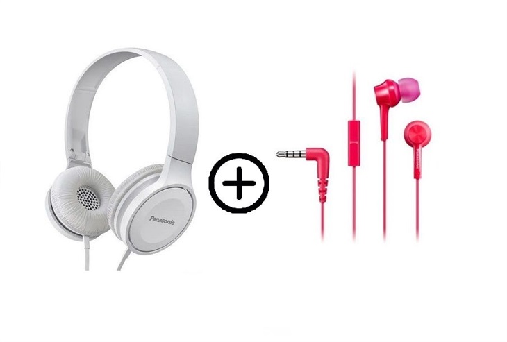 Panasonic RP-HF100E-W + TCM115E-P, Pink 8595604100987