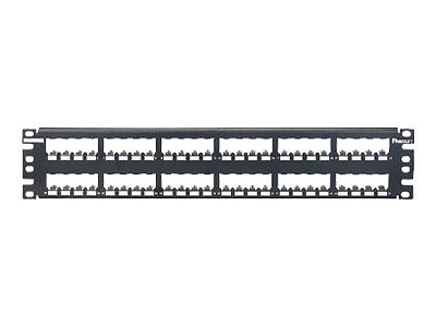 Panduit MINI-COM All Metal Shielded Modular Patch Panel - Propojovací panel - černá - 2U - 19" - 48 CP48BLY