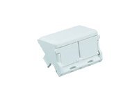 Panduit MINI-COM - Kryt zásuvky - arktická bílá - 2 porty